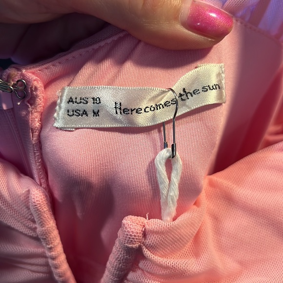 RUCHED FISHTAIL MAXI DRESS BLUSH - NWT - Picture 5 of 7